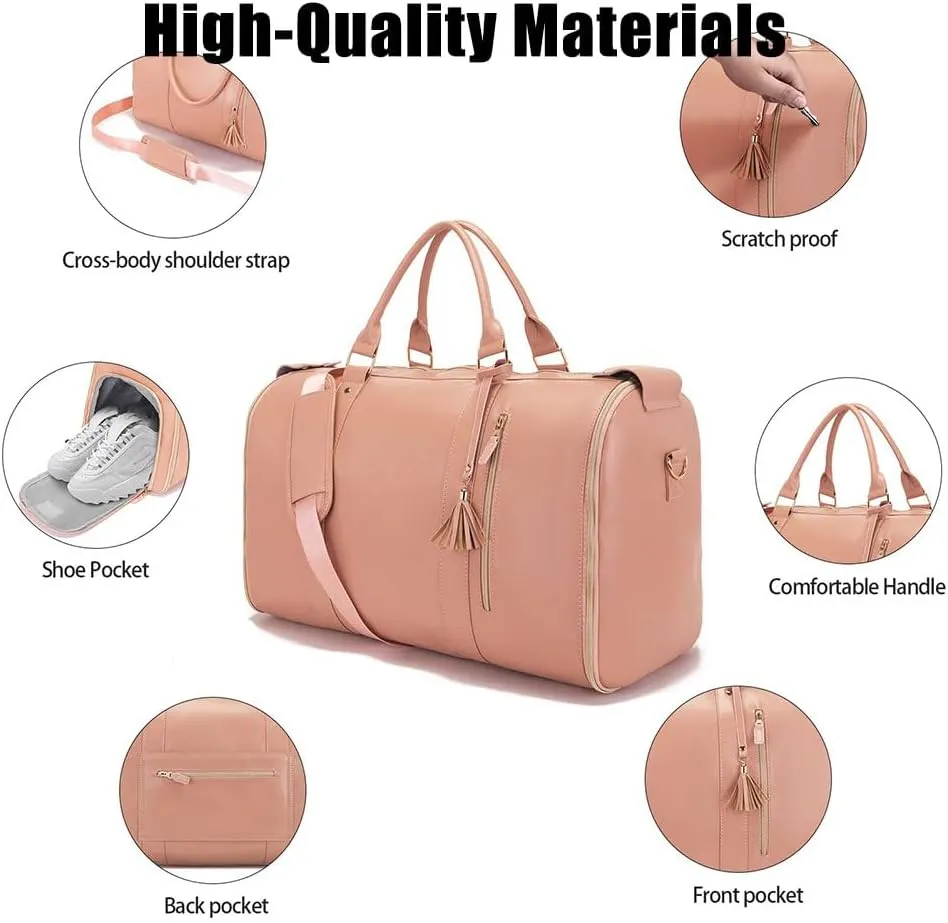 Luxemega Bag, 2 In 1 Luxemega Bag with Wheels, Luxemega Travel Bag Carry On, Convertible Duffel Bag Large Overnight Bags (A-01)