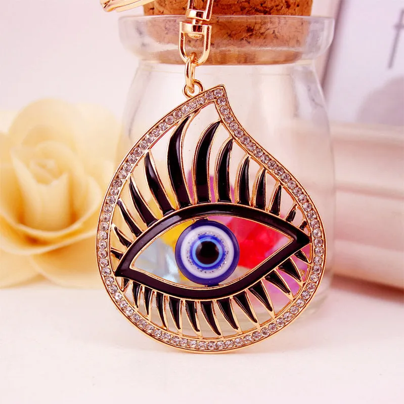 Luxury Diamond Devil Eye Keychain