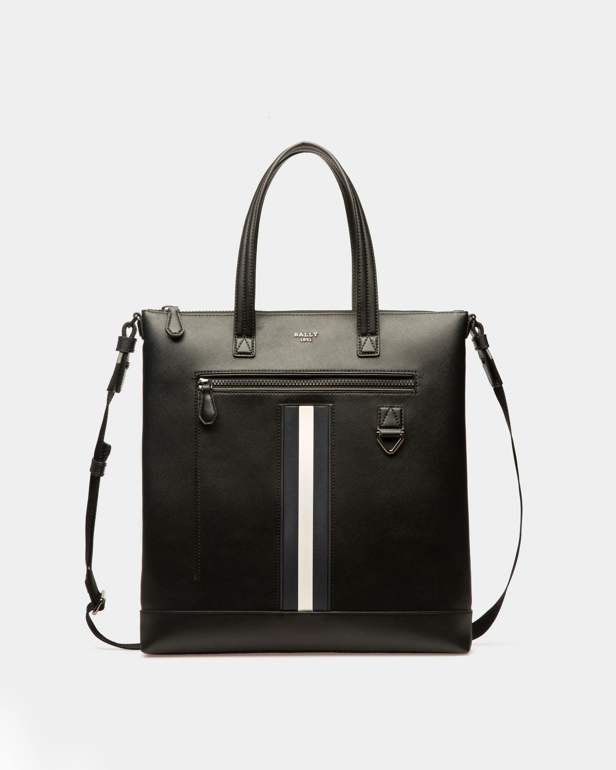 Mahir Recycled Leather Tote Bag In Black