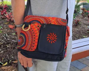Mandala Cotton Crossbody Bag Large Nepalese