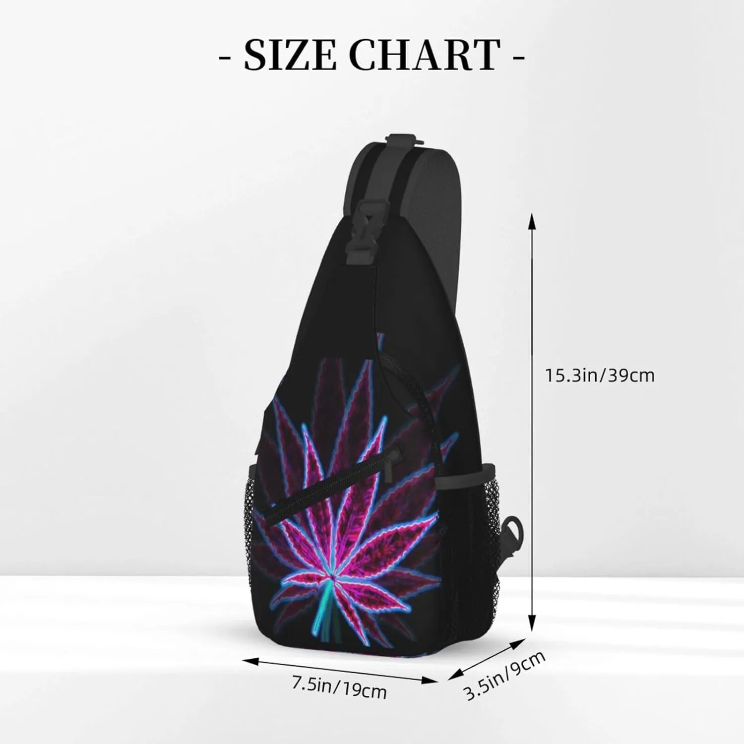 Marijuana Leaf Leaves Chest Bags Crossbody Sling Bag Shoulder Bag Travel Hiking Daypack For Men Women