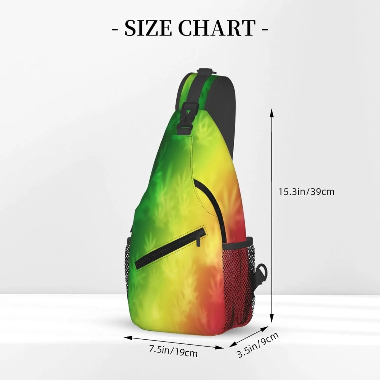Marijuana Leaf Leaves Chest Bags Crossbody Sling Bag Shoulder Bag Travel Hiking Daypack For Men Women