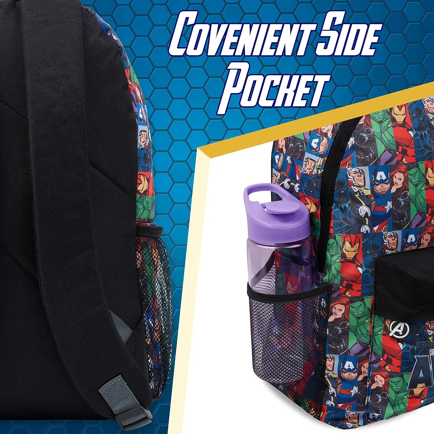 Marvel Backpack - Bags for Travel, Sports Rucksack Gifts (Multicolor)