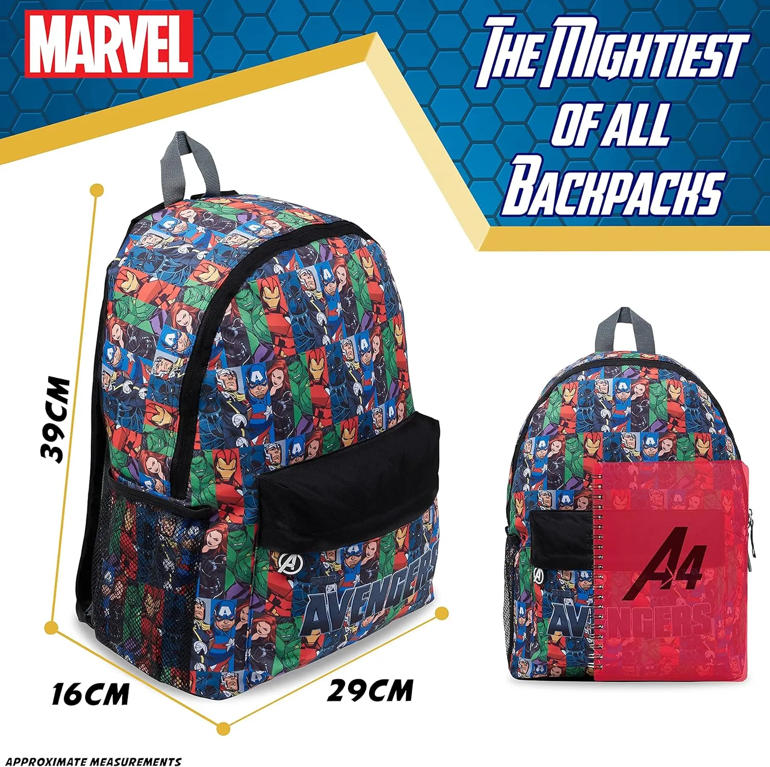Marvel Backpack - Bags for Travel, Sports Rucksack Gifts (Multicolor)