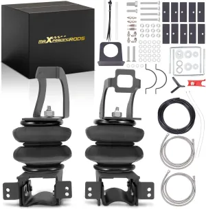 maXpeedingrods 5000 lbs Air Suspension Bags Kit, for Ford F-250 F-350 2WD 4WD 2011-2016, F-450 4WD 2WD 2011-2013, Rear Air Helper Spring Kit, with Stainless Steel Braided Air Line