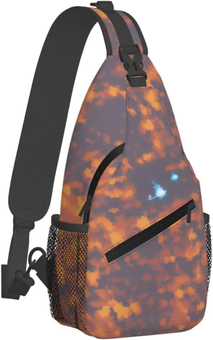 Mechanical Gold Disc Sling Bag For Women Mencross Sling Bag Fashion Crossbody Shoulder Bag Chest Bag For Hiking Travel