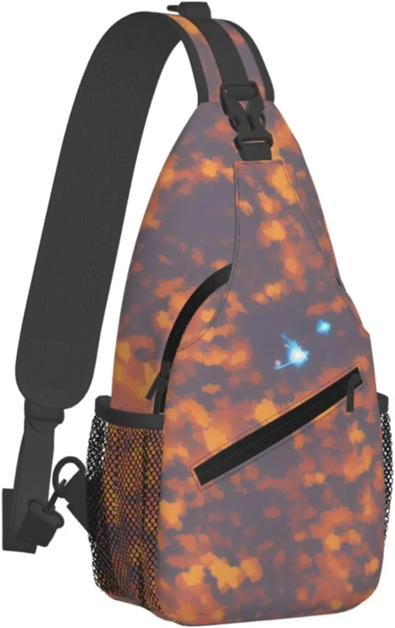 Mechanical Gold Disc Sling Bag For Women Mencross Sling Bag Fashion Crossbody Shoulder Bag Chest Bag For Hiking Travel