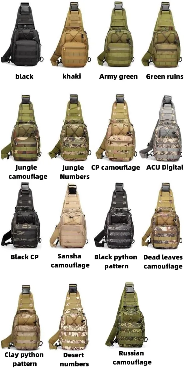 Men's Chest Bag Oxford Bag Crossbody Bag Shoulder Bag Korean Version Small Backpack Casual Belt Bag (Black python pattern)