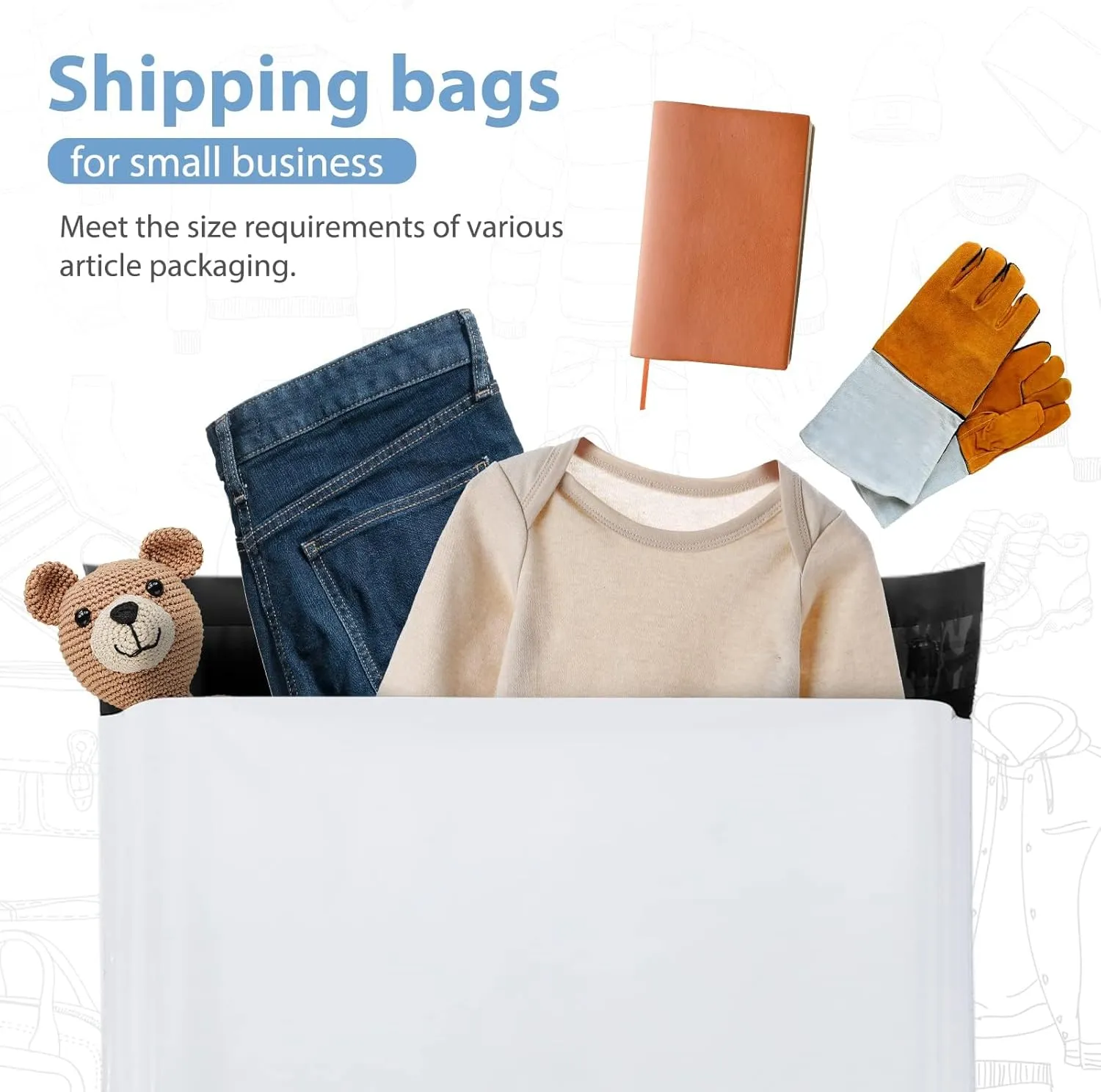 Metronic 1000 Pack 6x9 inch White Poly Mailer Envelopes Shipping Bags with Self Adhesive, Waterproof and Tear-Proof Postal Bags