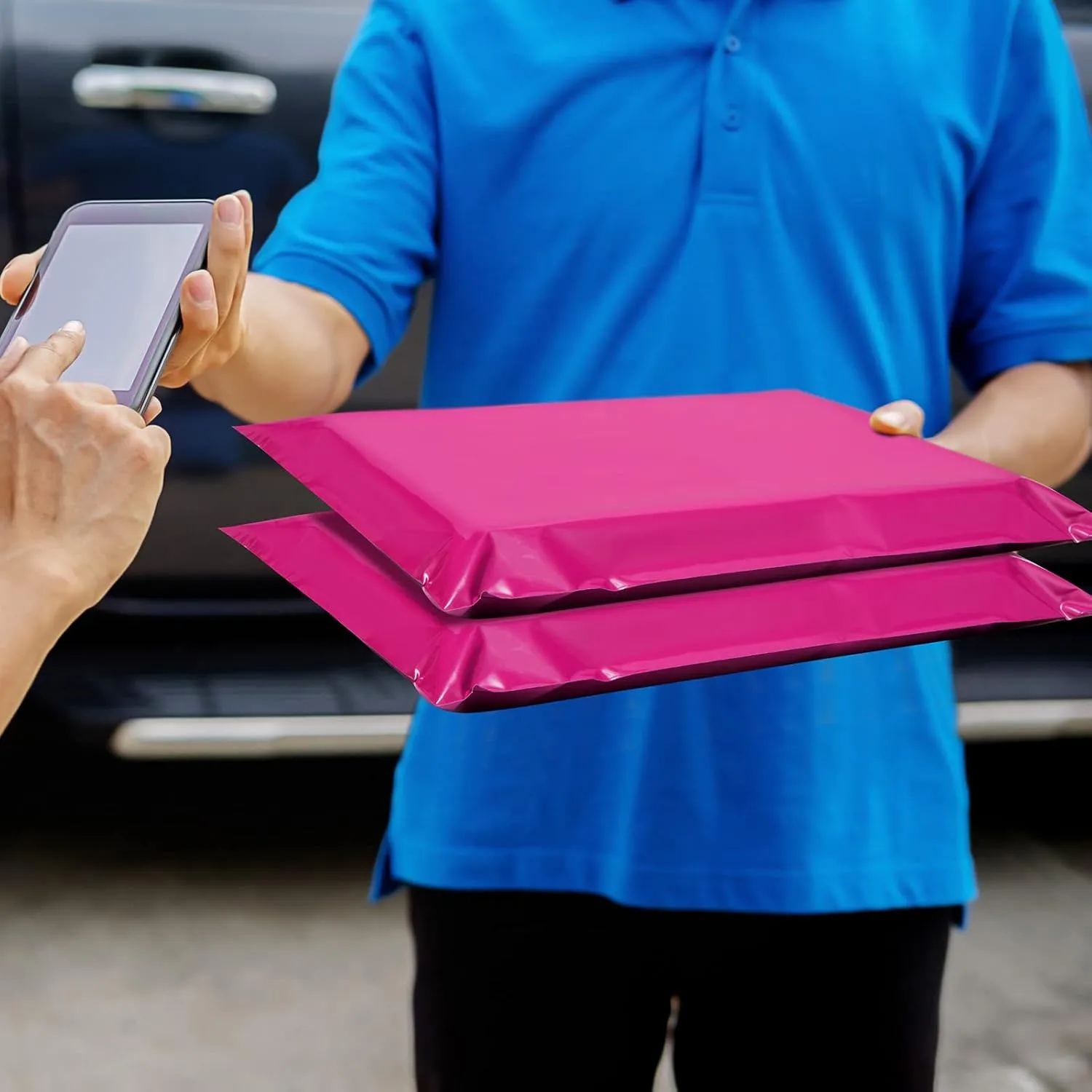 Metronic Poly Mailers 10x13 100 Pcs, Large Shipping Bags for Clothing | Strong Adhensive Mailing Bags for Small Business, Shipping Envelopes, Tear-resistant Packing Bags in Pink