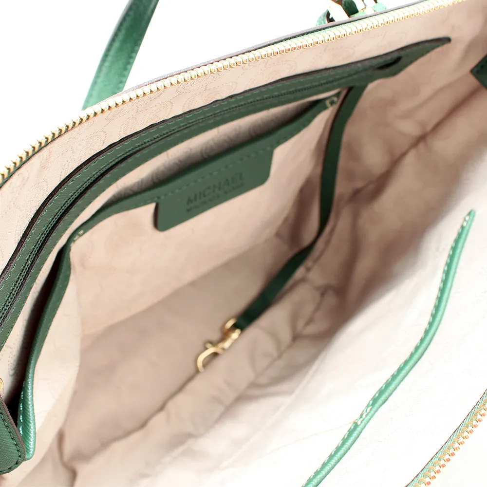 Michael Kors Jet Set Top-Zip Saffiano Leather East West Tote Bag- Admiral