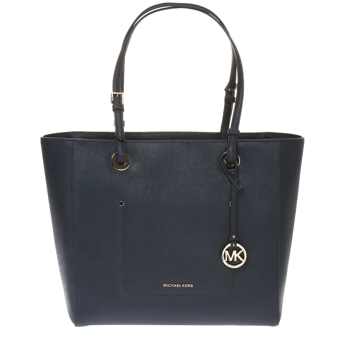 Michael Kors Walsh Medium Saffiano Leather Tote Bag in Black