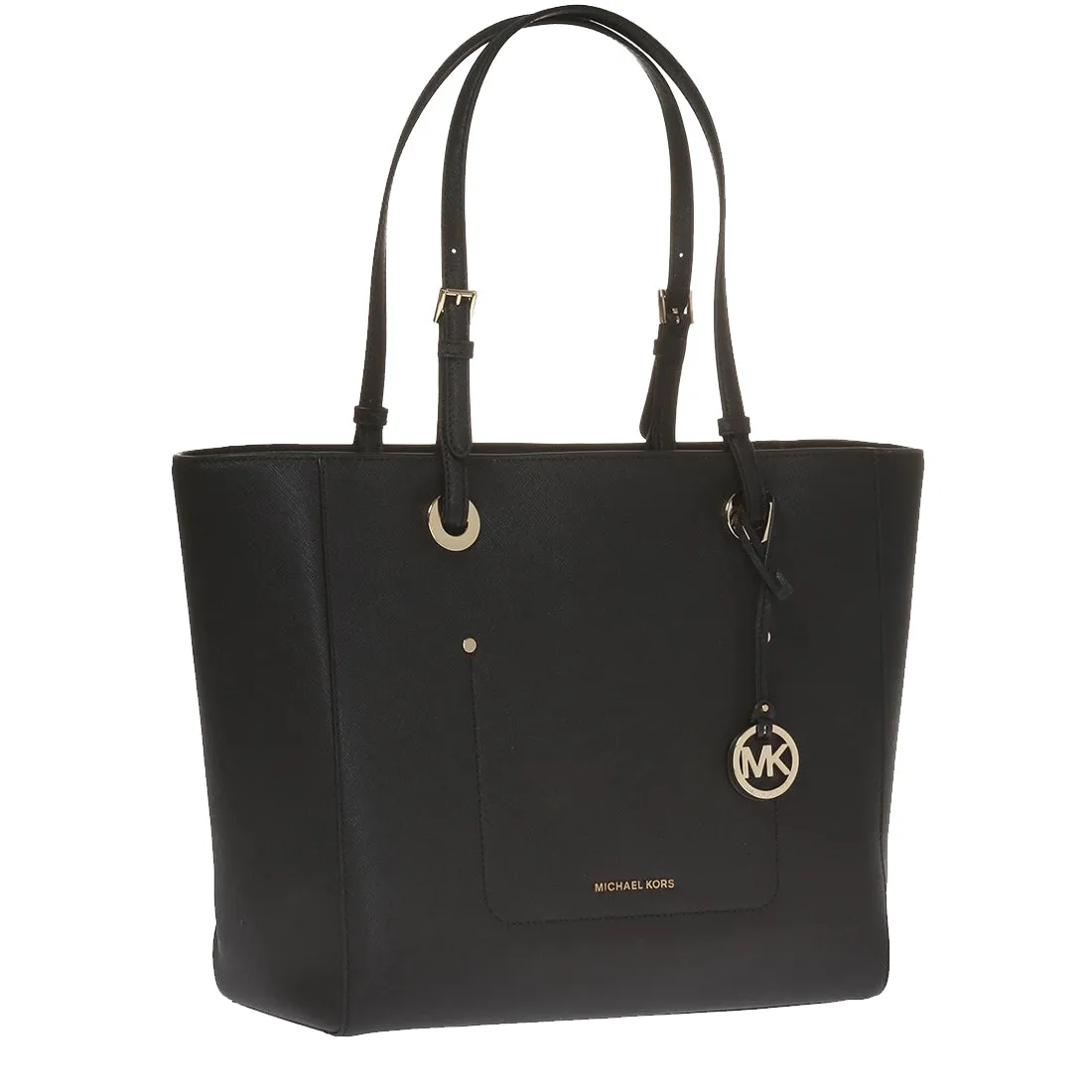 Michael Kors Walsh Medium Saffiano Leather Tote Bag in Black
