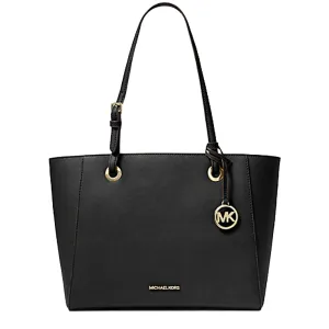 Michael Kors Walsh Medium Saffiano Leather Tote Bag in Black
