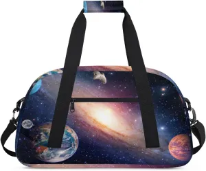 Milky Way Stars Kids Duffle Bag for Kids Boys Girls Overnight Travel Bag Kids Duffel Bags Ballet Weekender Bag for School Gym Sport Sleepover Bag