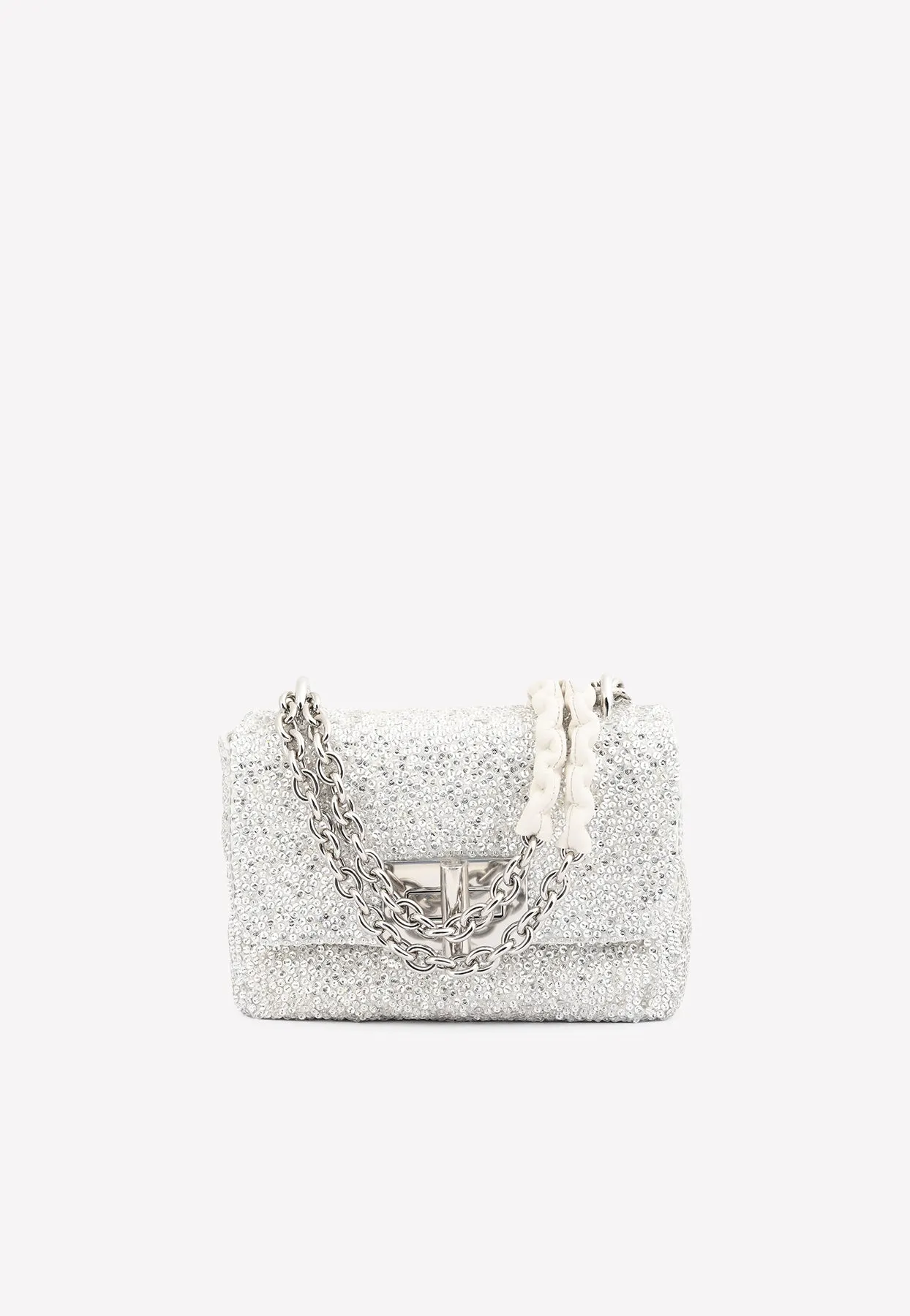 Mini-Soft Natalia Shoulder Bag with All-Over Sequins