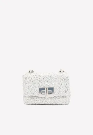 Mini-Soft Natalia Shoulder Bag with All-Over Sequins