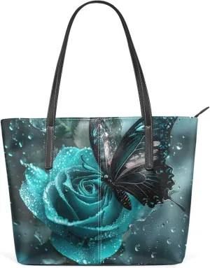 MNSRUU Boho Tote Bag Butterfly Starlight Travel Women Purses and Handbags