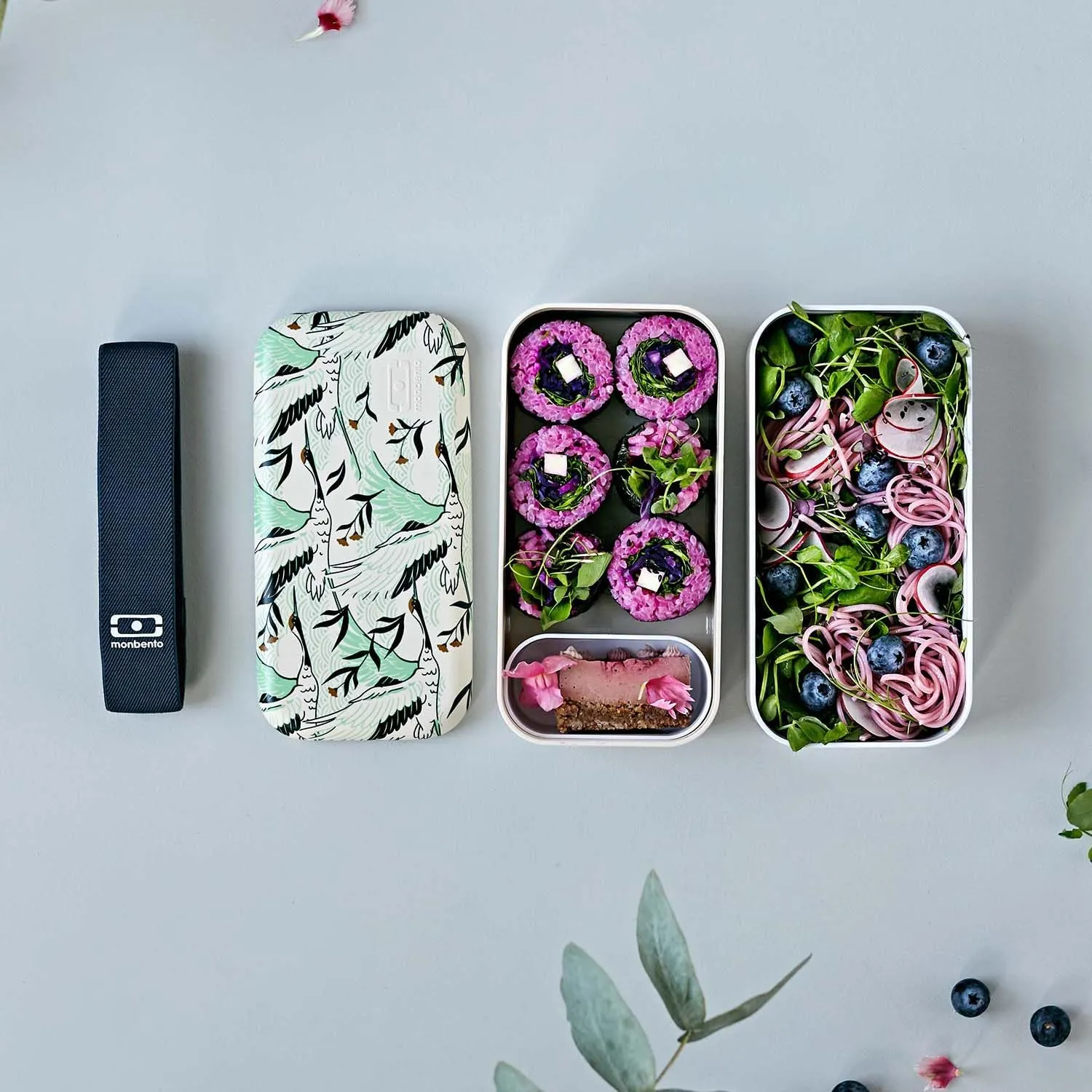 monbento - Bento Box Adult MB Original graphic Destiny - 2 Leakproof Compartments - Stackable Lunch Box for Work/Picnic - BPA Free Food Containers - Microwave & Dishwasher Safe - Japanese Pattern