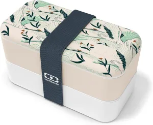 monbento - Bento Box Adult MB Original graphic Destiny - 2 Leakproof Compartments - Stackable Lunch Box for Work/Picnic - BPA Free Food Containers - Microwave & Dishwasher Safe - Japanese Pattern