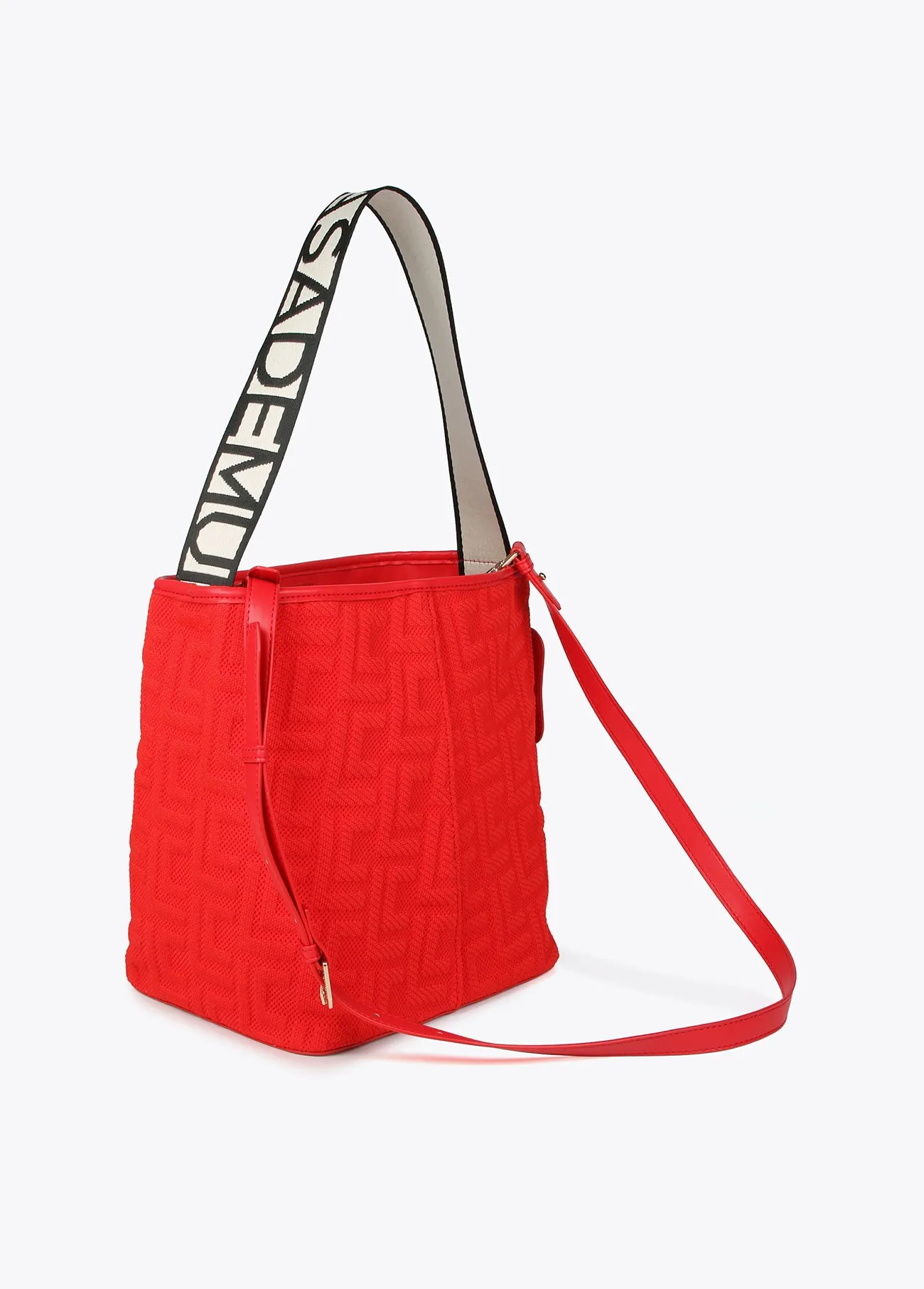 Monogrammed fabric tote bag
