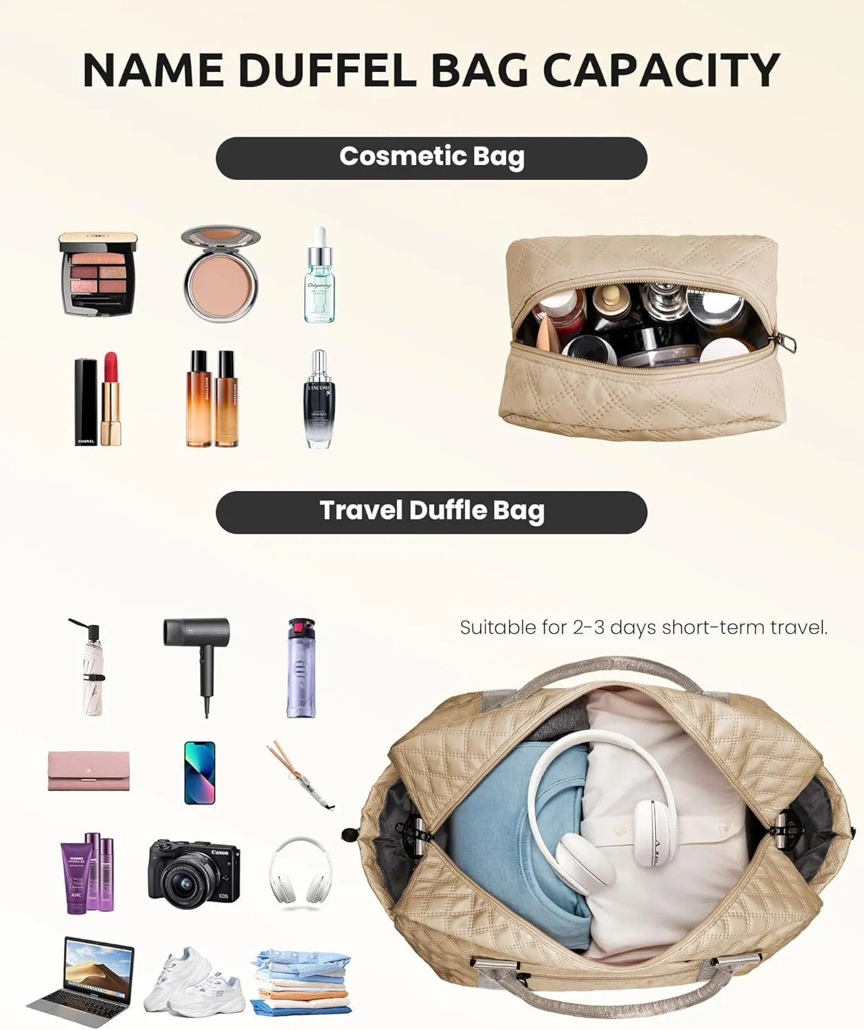 Mothers Day Gift Basket-Initial Kids Travel Bags with Shoe Compartment, Personalized Weekender Bag, Monogram Overnight Bag for Women, Travel Bag with Makeup Bag Teacher Gifts (Letter A)