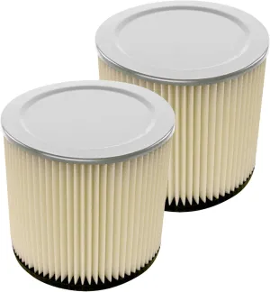 MULTI FIT Wet Dry Vac Filter VF2007TP Standard Replacement Shop Vacuum Filters for Most 5 Gallon and Larger Shop-Vac Branded Wet Dry Vacuum Cleaners (2-Pack)