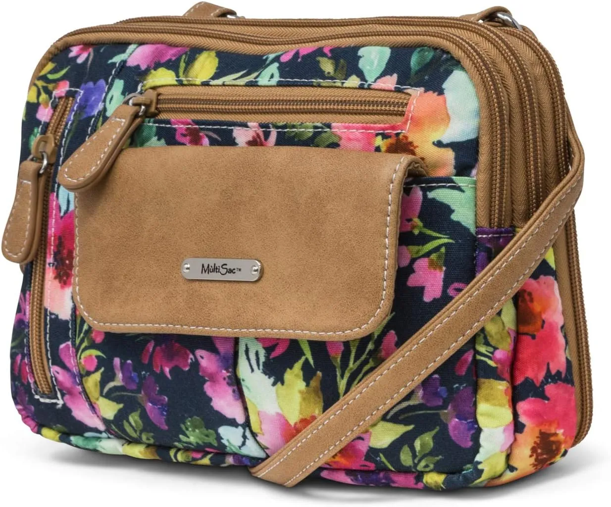 MultiSac Zippy Triple Compartment Crossbody Bag