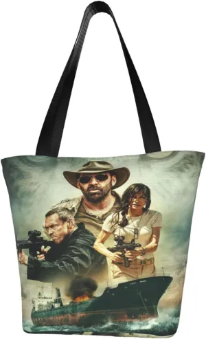 Nic-olas Cage Reusable Grocery Shopping Bags,Tote Bag Storage Casual Handbag For Shopping Beach Travel Work