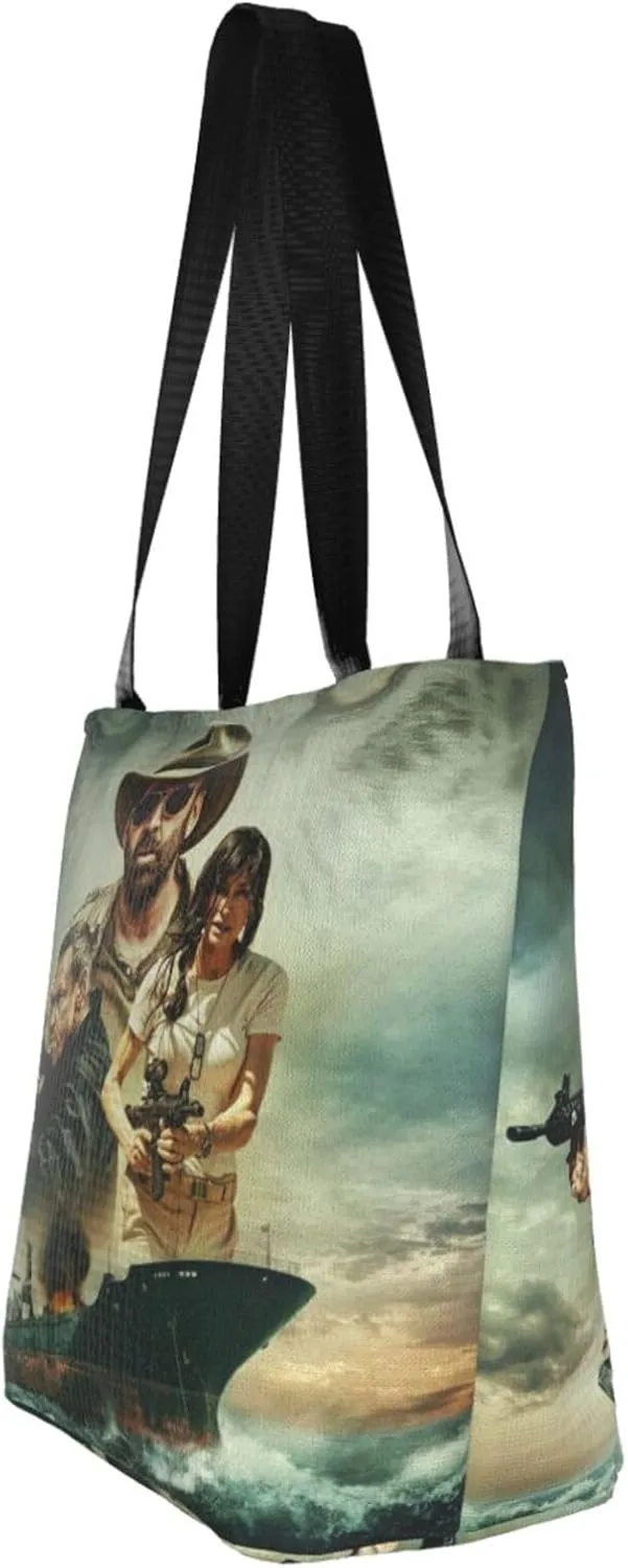 Nic-olas Cage Reusable Grocery Shopping Bags,Tote Bag Storage Casual Handbag For Shopping Beach Travel Work
