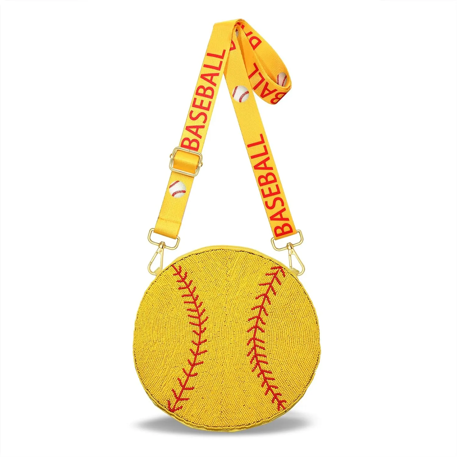 NVENF Sports Purse for Women Beaded Baseball Basketball Soccer Crossbody Purse Game Day Shoulder Bag Outfits Sports Fan Gifts