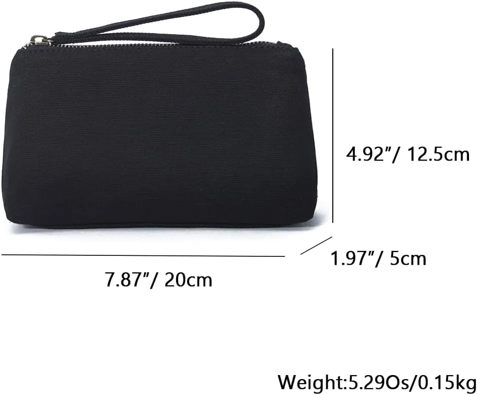 Nylon Wristbands Bag Makeup Pouch for Purse Waterproof Wristbands Bag with Zipper Pocket Credit Card Pouch