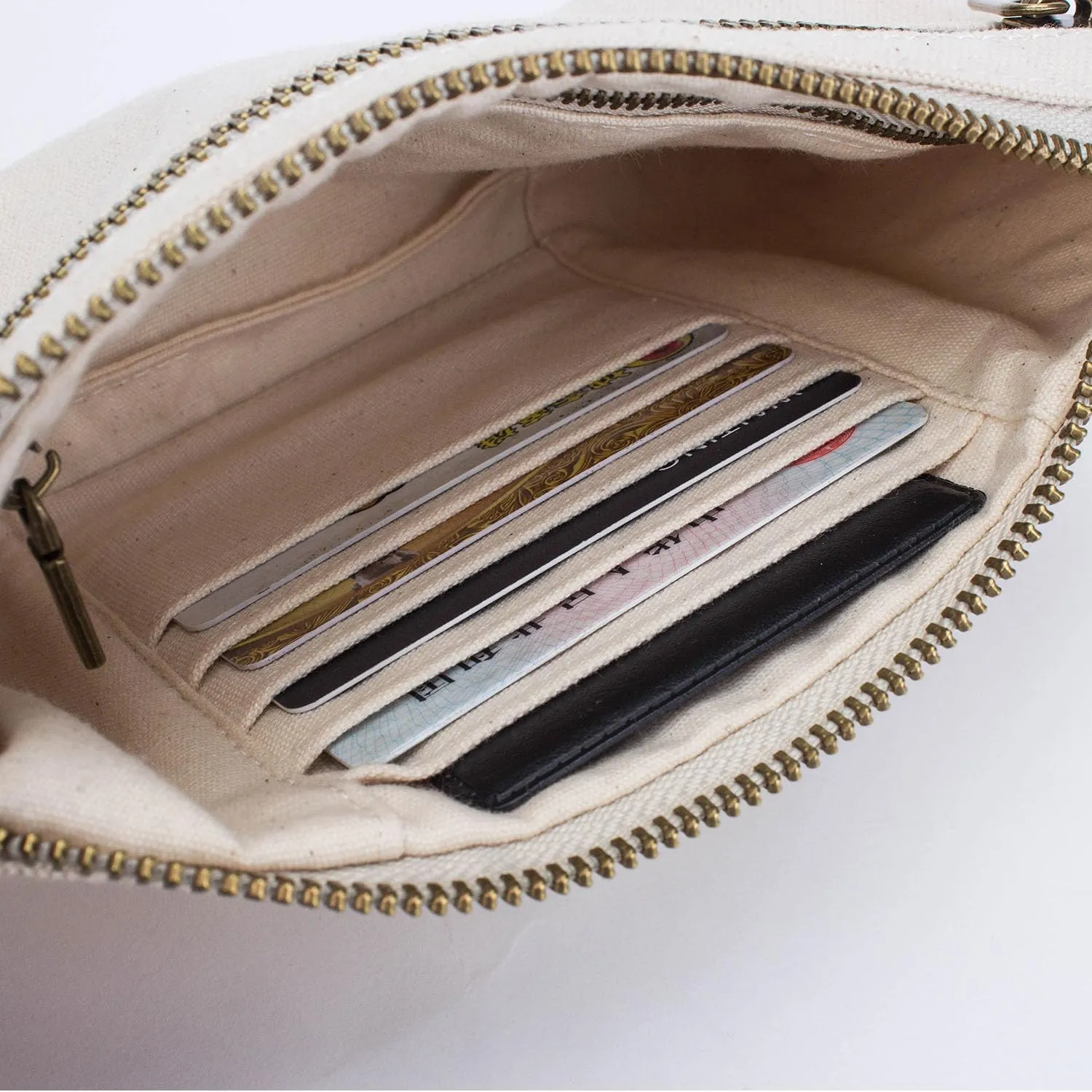 Nylon Wristbands Bag Makeup Pouch for Purse Waterproof Wristbands Bag with Zipper Pocket Credit Card Pouch