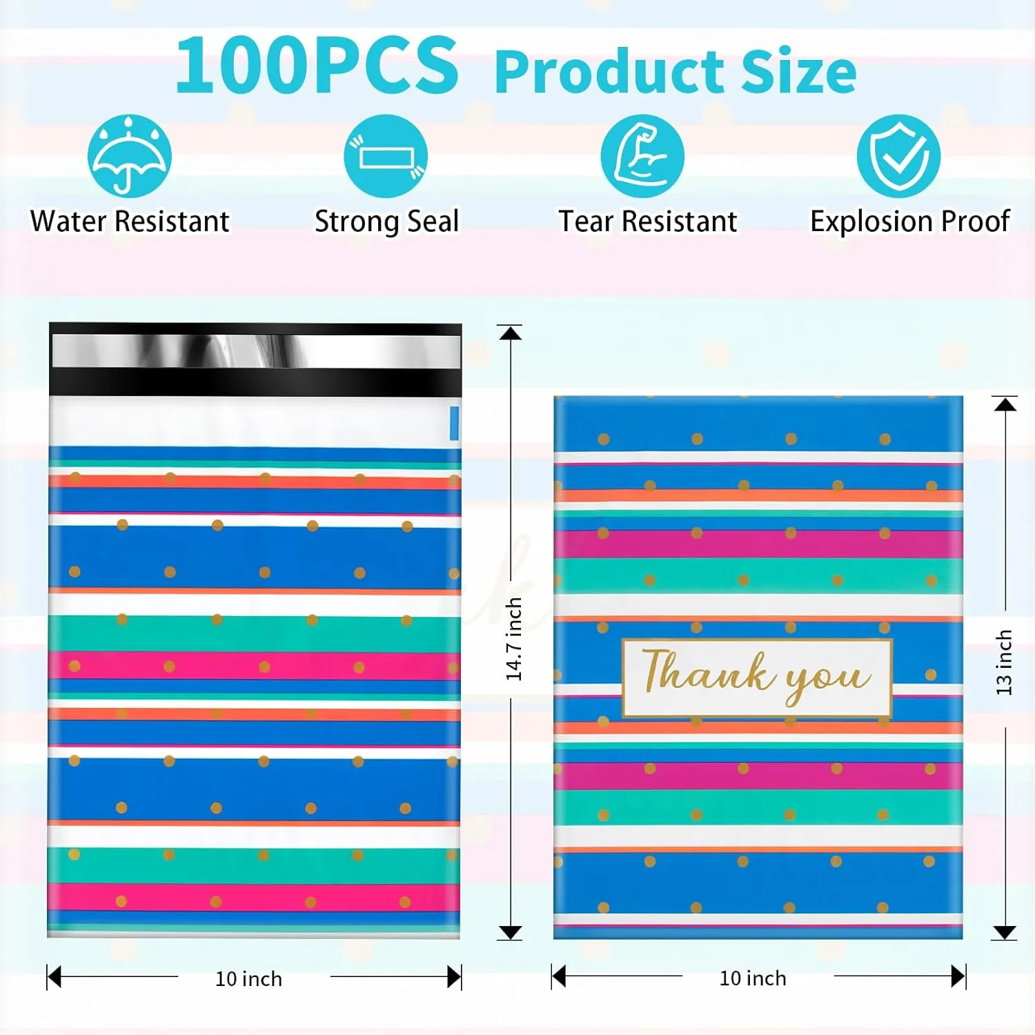 Oududianzi Poly Mailers 10x13, 100PCS Shipping Bags, Mailing bags, Packaging Bags, Mailers Poly Bags for Shipping, Shipping Envelopes, Packaging Bags for Small Bussiness