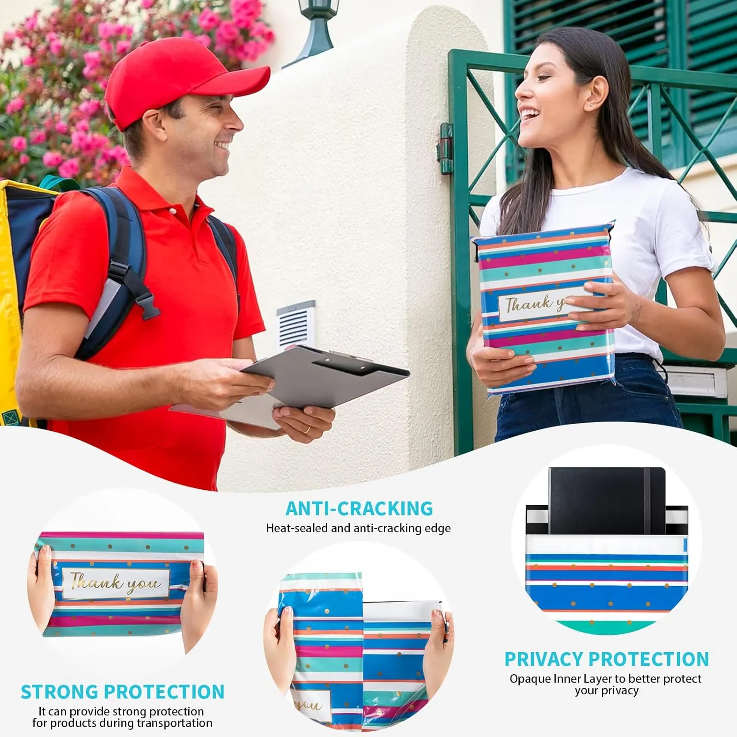 Oududianzi Poly Mailers 10x13, 100PCS Shipping Bags, Mailing bags, Packaging Bags, Mailers Poly Bags for Shipping, Shipping Envelopes, Packaging Bags for Small Bussiness