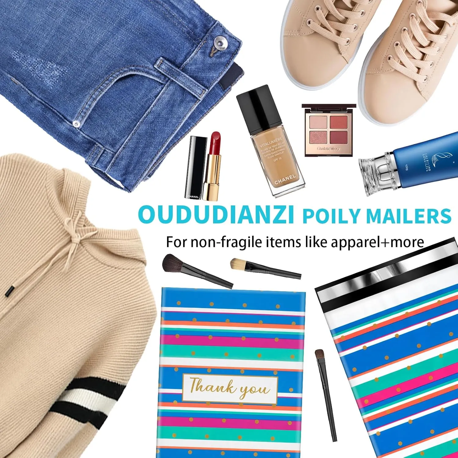 Oududianzi Poly Mailers 10x13, 100PCS Shipping Bags, Mailing bags, Packaging Bags, Mailers Poly Bags for Shipping, Shipping Envelopes, Packaging Bags for Small Bussiness