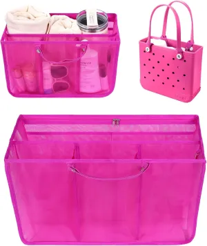 OUTXE Beach Bag Organizer Compatible with Baby Bogg Bag Accessories Inserts, Lightweight Mesh Insert Divider Pouch for Small Bogg Bags, Beach Tote Bags Insert for Organizing