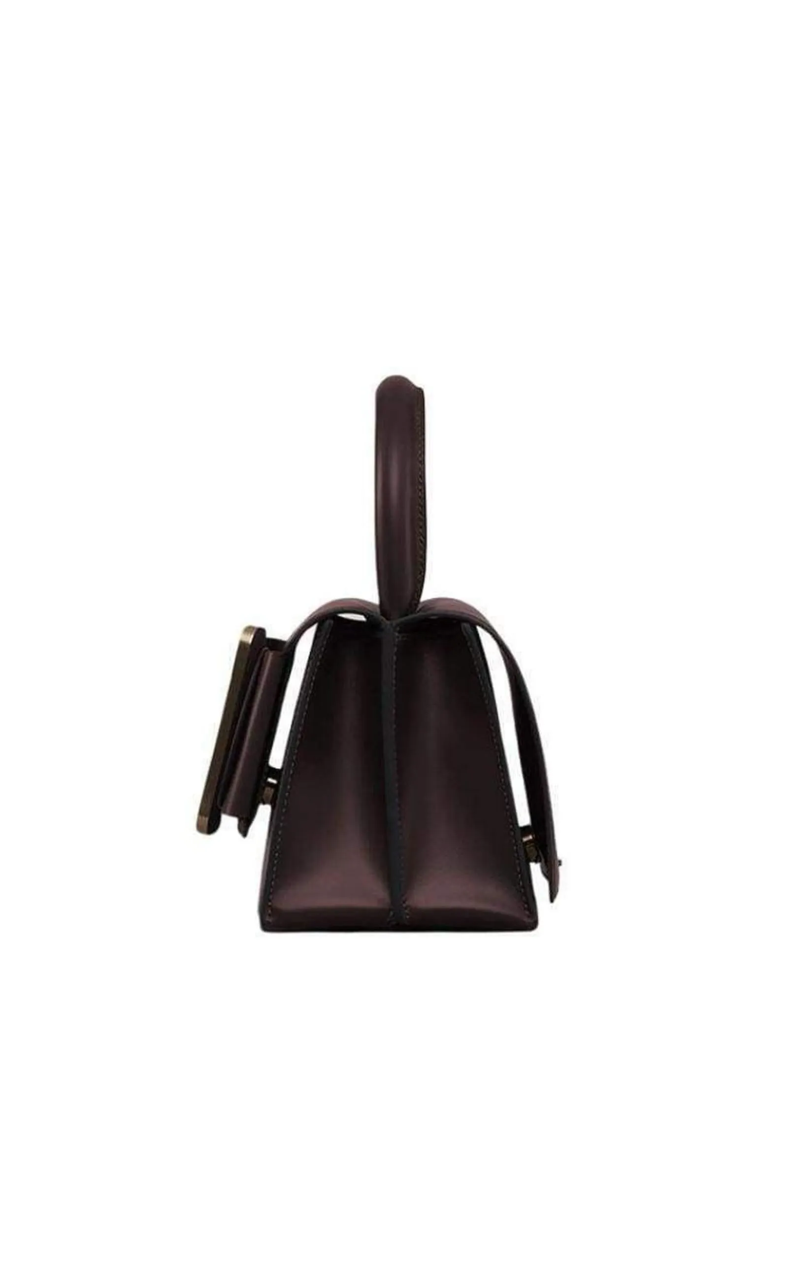 Oxblood Lucas 19 Buckled Leather Tote Bag