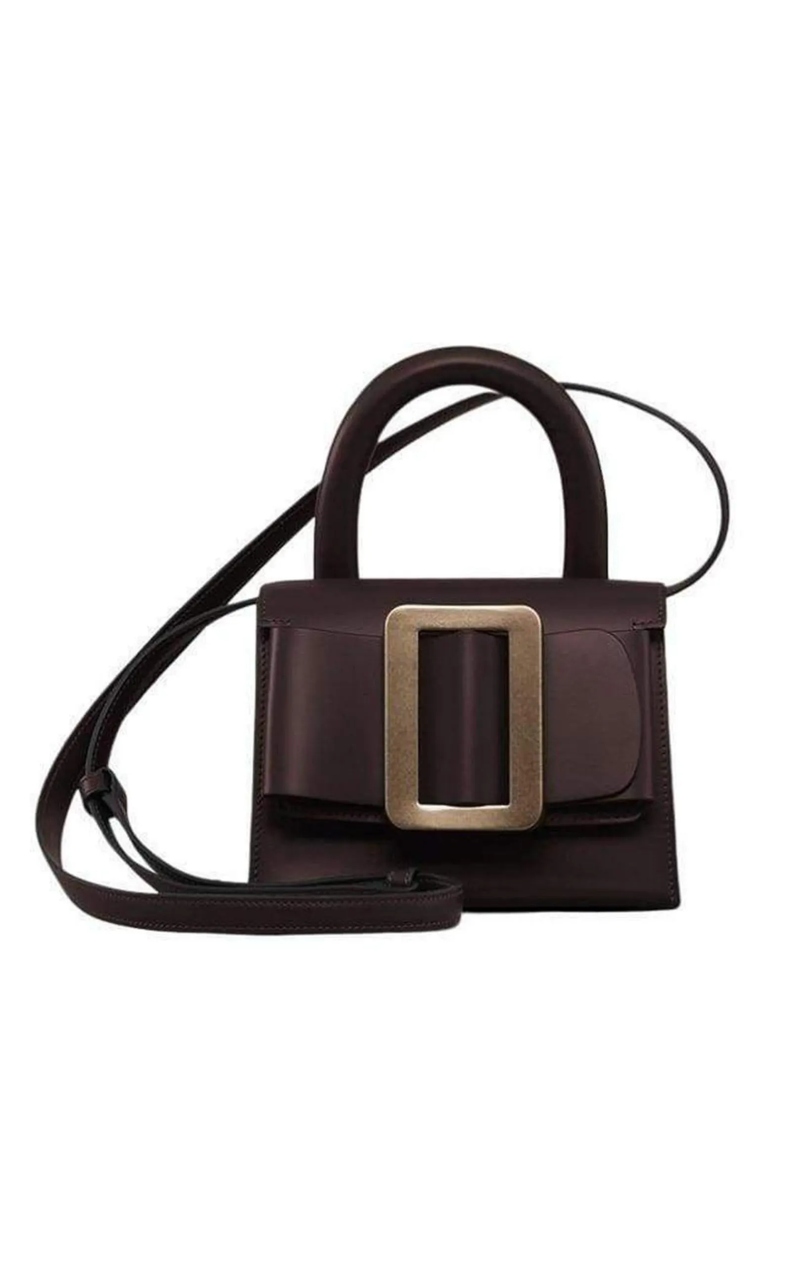 Oxblood Lucas 19 Buckled Leather Tote Bag