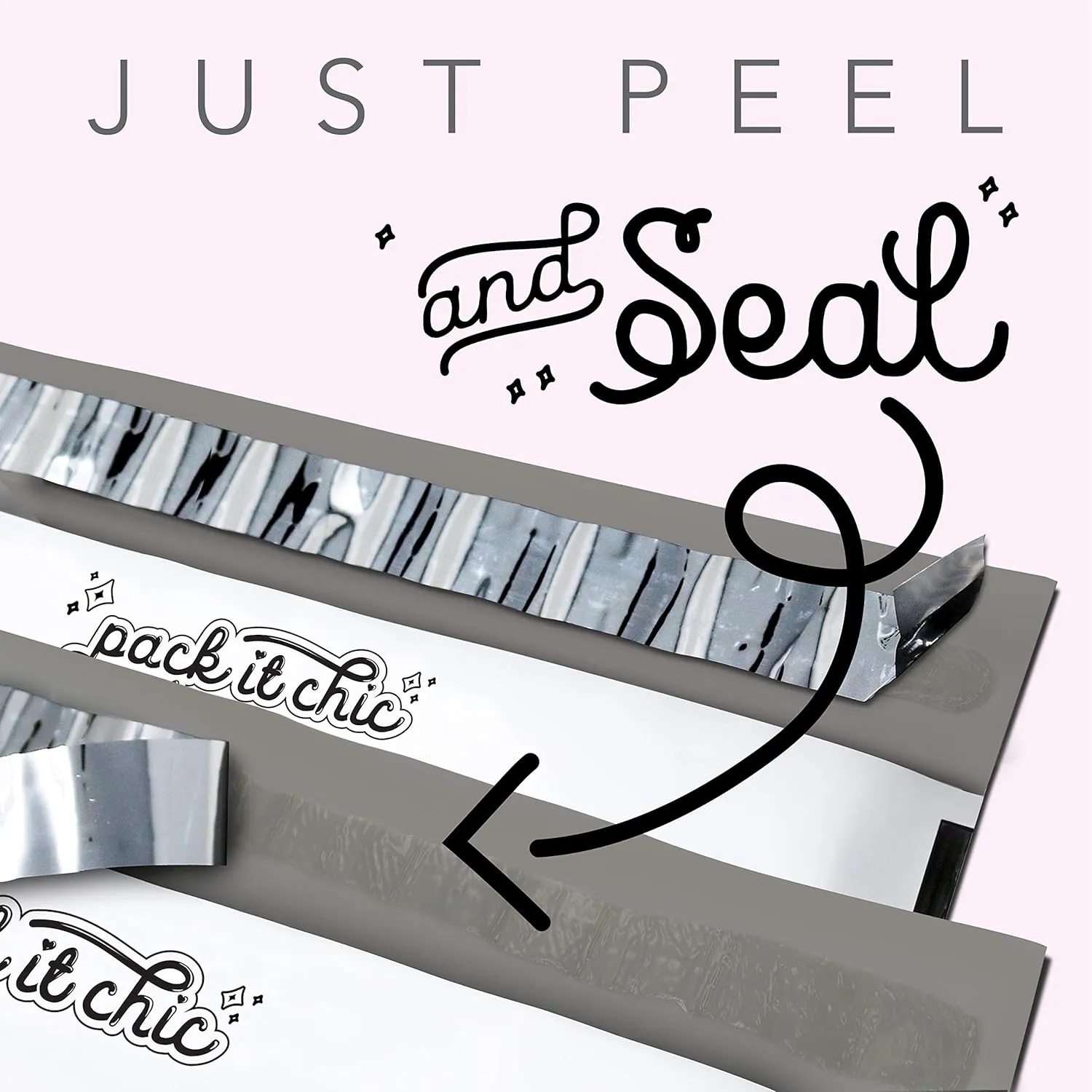 Pack It Chic - 10X13 (100 Pack) Tropical Leaves Poly Mailer Envelope Plastic Custom Mailing & Shipping Bags - Self Seal