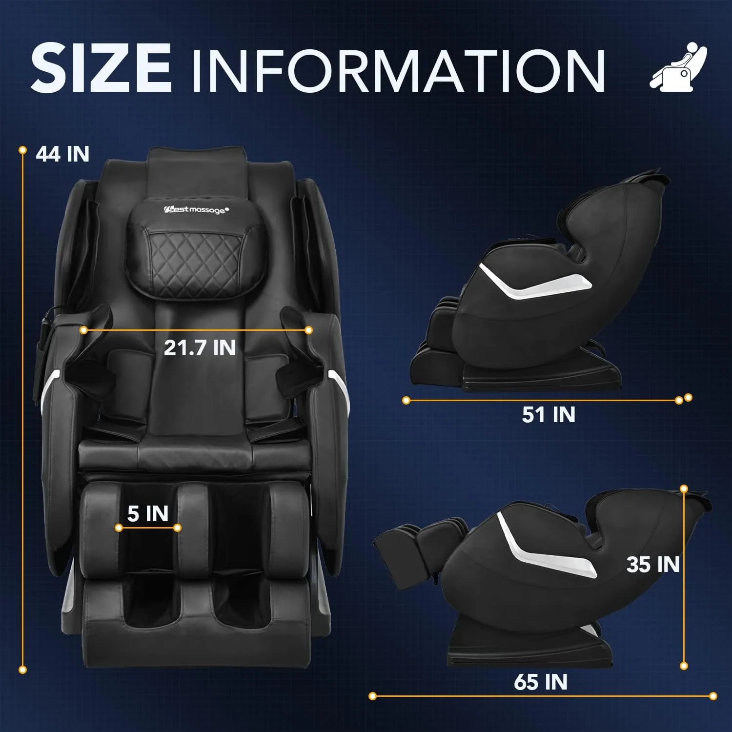 PayLessHere Massage Chair,Electric Shiatsu Full Body Zero Gravity Massage Recliner Chair with Remote Controls 34 Massage Airbags Built-in Heat for Home Office (Black)