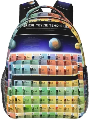 Periodic Table Of Elements Print Laptop Backpack College Backpack Travel Casual Business Rucksack For Men Women