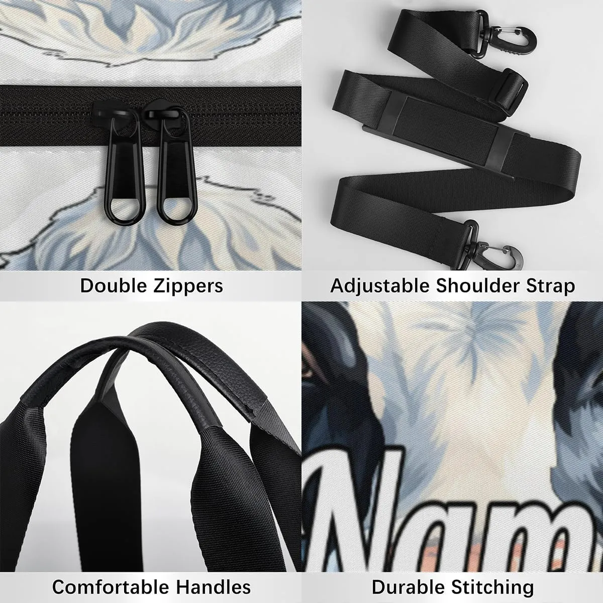 Personalized Dance Bag Gymnastics Sport Duffel Bag Custom Ballet Bags Overnight Weekender Bag Waterproof Cheerleader Bag, Cow Animal