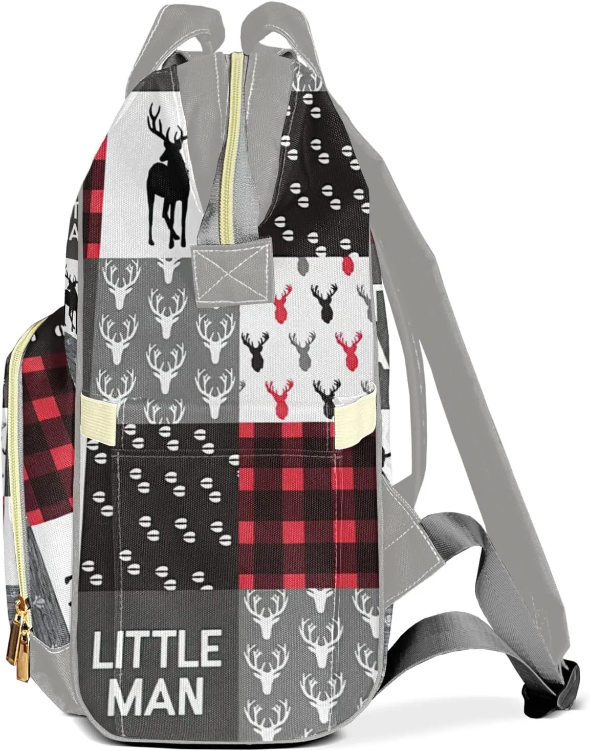 Personalized Deer Pattern Forest Diaper Bag Backpack with Name Custom Nappy Mommy Bags for Baby Girl Boy Gifts