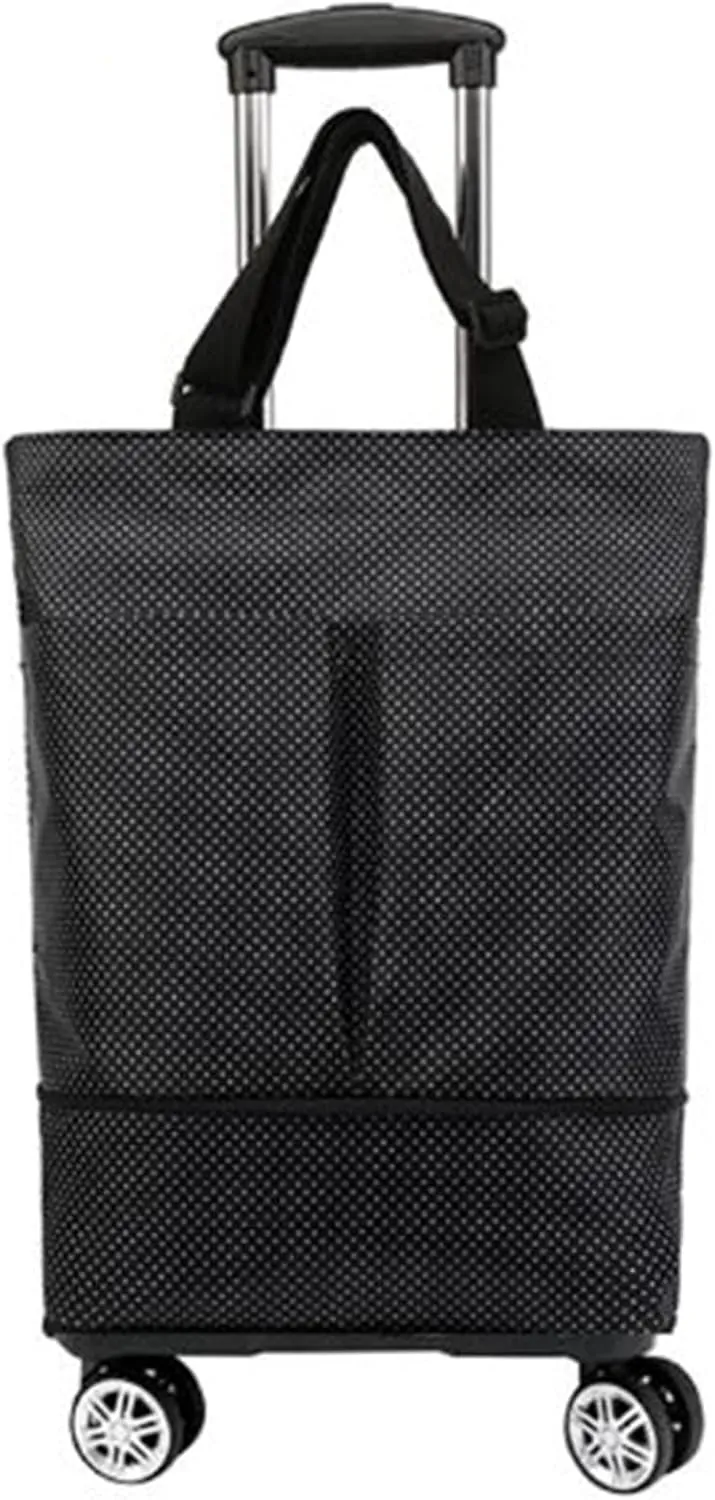 Plus Size Portable and extendable Grocery Shopping Bag with 4-Wheels（HEID1）
