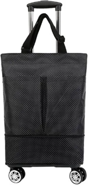 Plus Size Portable and extendable Grocery Shopping Bag with 4-Wheels（HEID1）