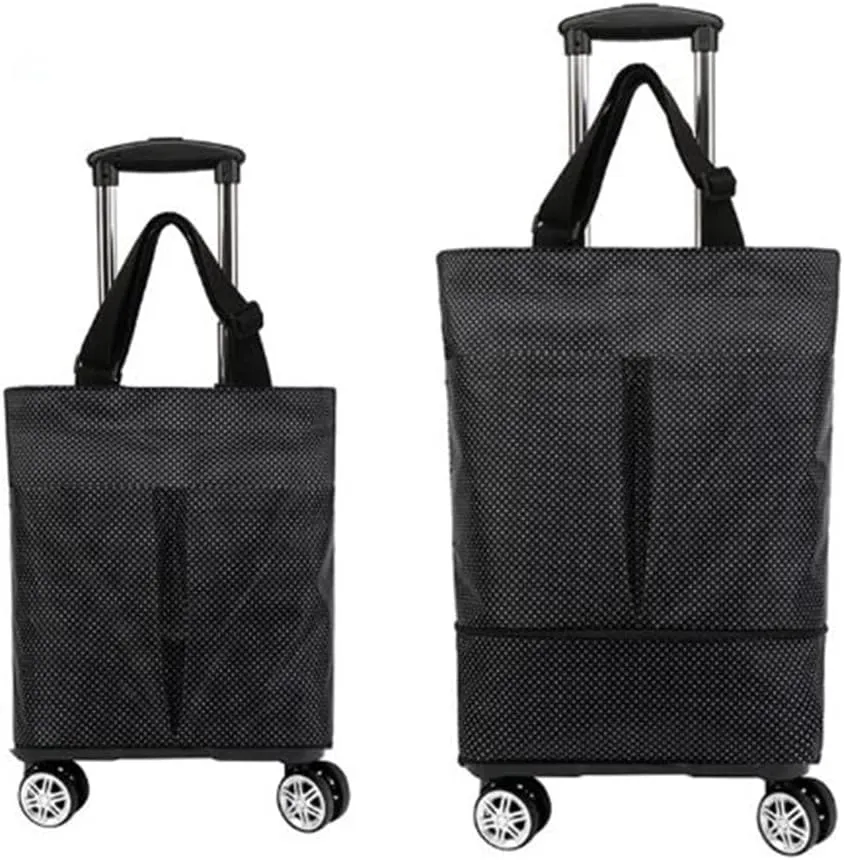 Plus Size Portable and extendable Grocery Shopping Bag with 4-Wheels（HEID1）