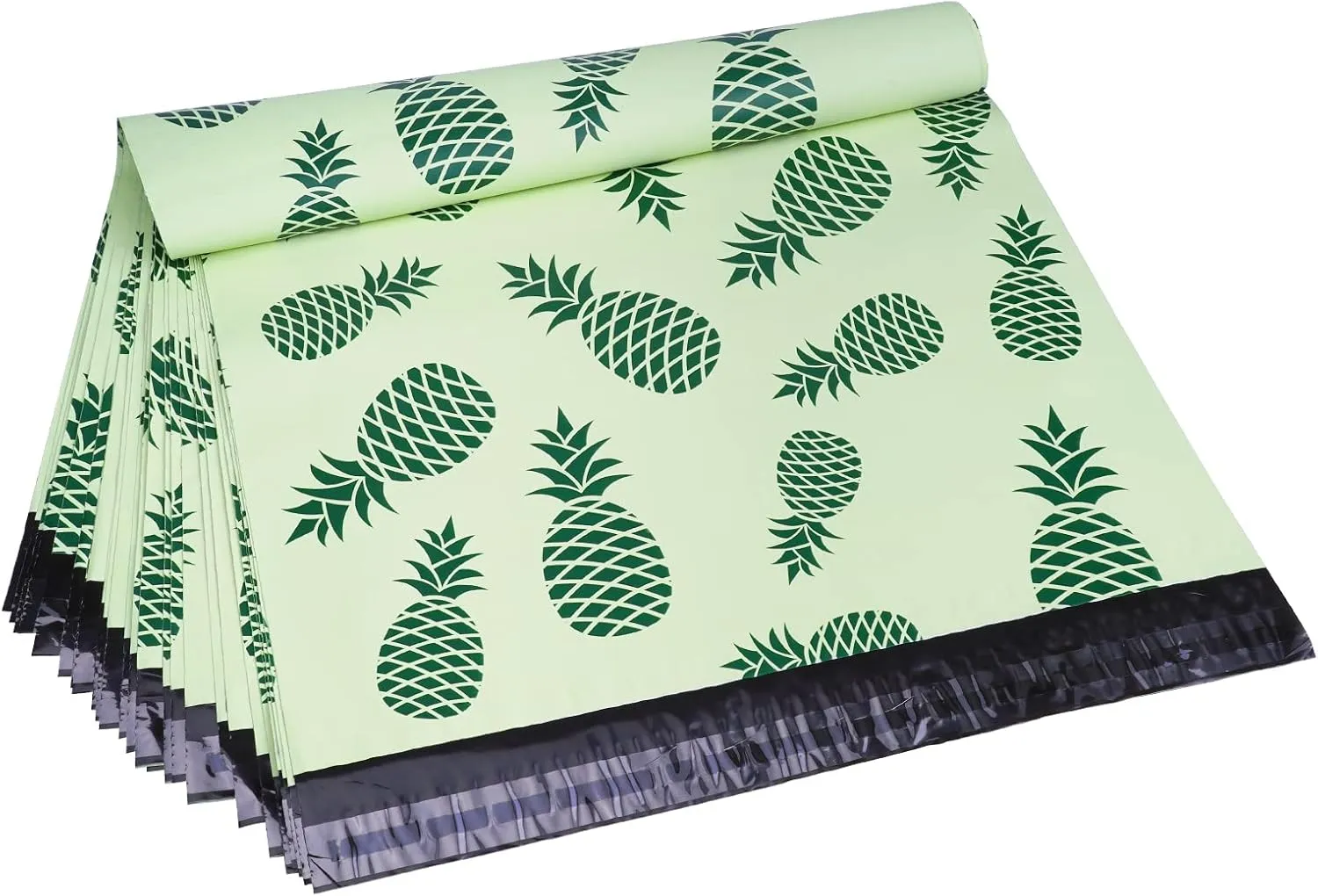 Poly Mailers 14.5x19 Inch Shipping Envelopes Large Size Pineapple Self Seal Plastic Bags for Small Business 80 Pack Ｐineapple
