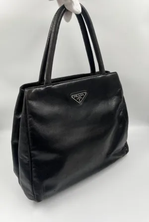 Prada Black Leather Tote