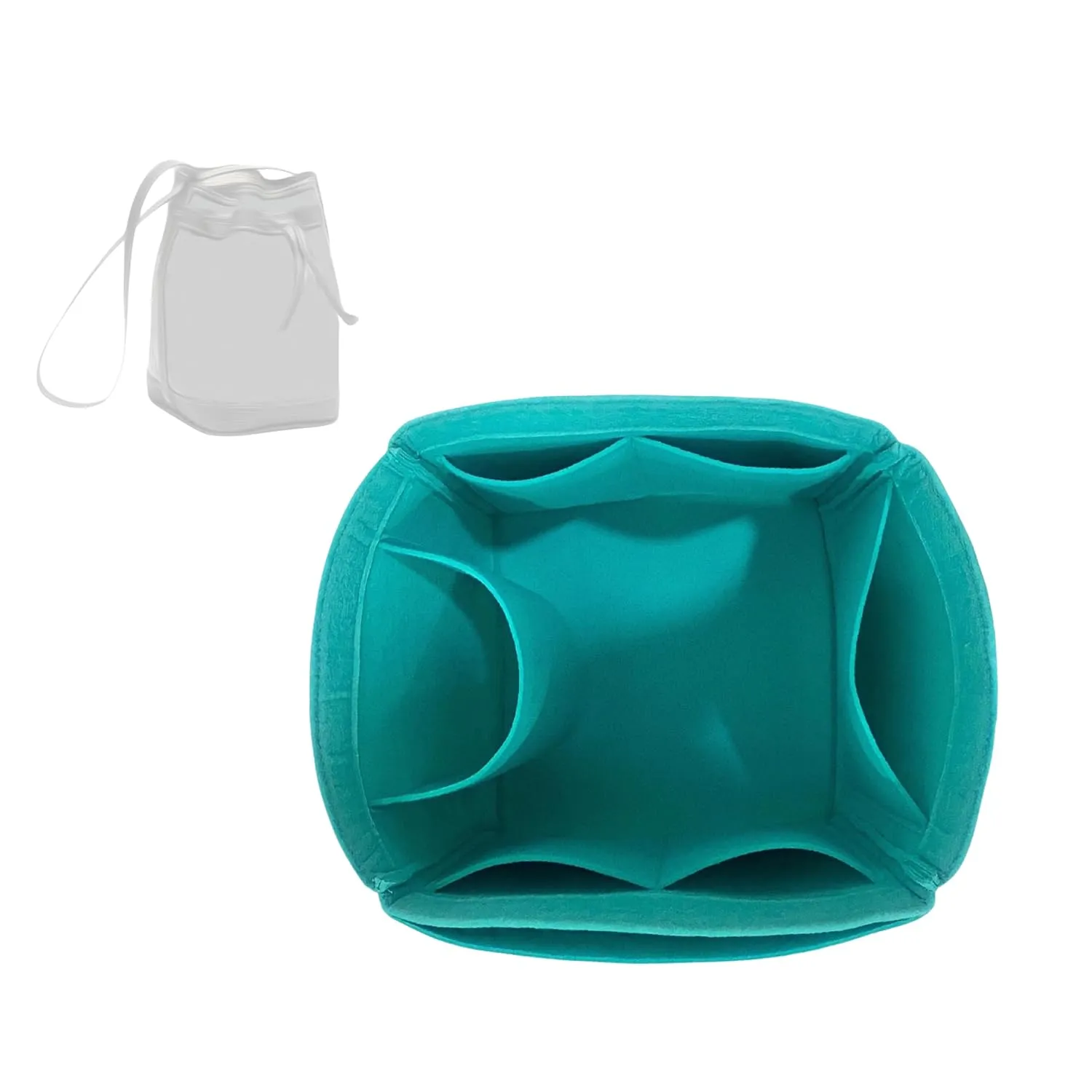Premium Purse Organizer compatible with Goyard Petit Flot Bucket Bag Organizer, fits PM Petit Float Insert, 2mm Thick Premium Felt Snug Sturdy (For Petit Flot PM, Mint)